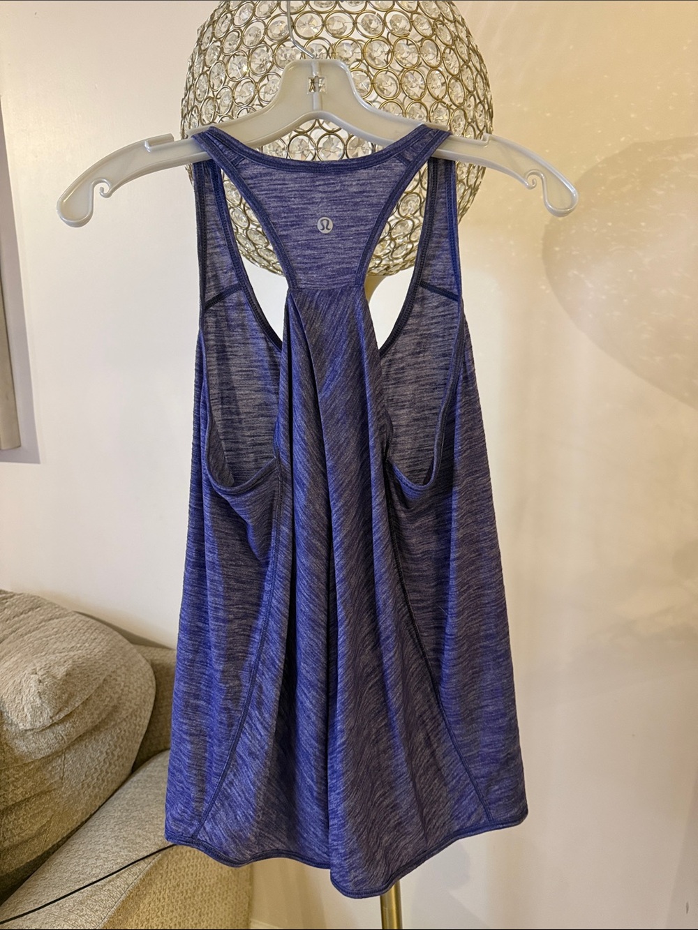 lululemon athletica heathered cobalt racerback tank S - Picture 3 of 3
